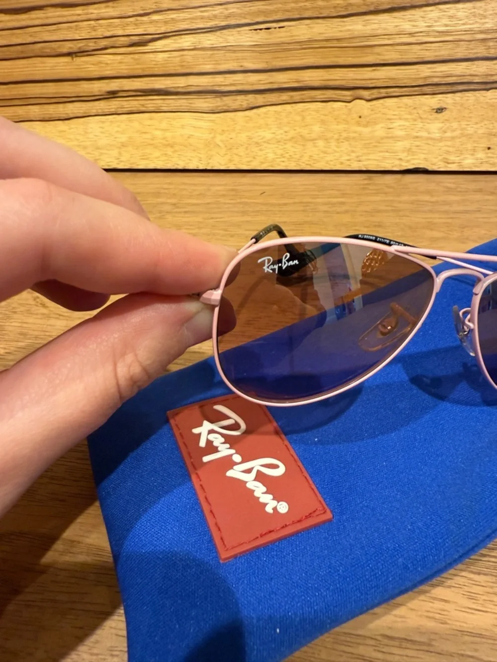 Ray Ban Pink Aviator Kids Sunglasses 4/6Yrs